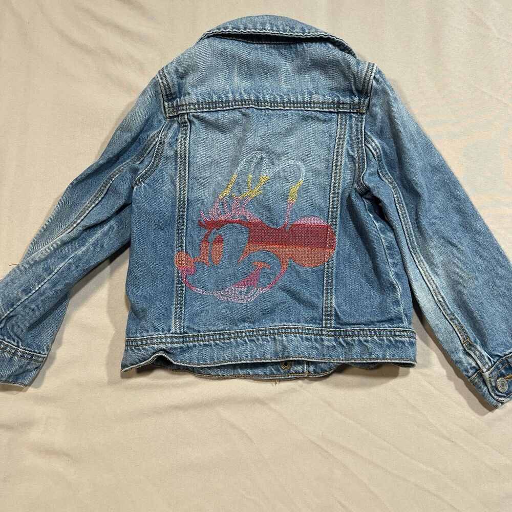 Baby Gap Disney Minnie Mouse Icon Denim Jacket - Size 18-24M / 2T (No Tag) Read